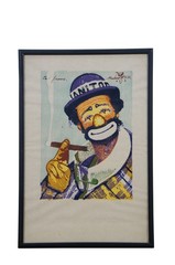 Emmett Kelly Paul Jerome Ringling Brothers Clown Portrait Prints Pair 11″