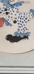 Vintage Clown Watercolor Set Carol Morrison Frame With Decorative Matting