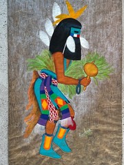 ALICE ASMAR ORIGINAL PAINTING „ZUNI RAINDANCER“ 36″ X 24″ CASEIN ON IZUMO PAPER