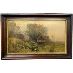 Frank Knox Morton Rehn Impressionist Landscape with Farmhouse