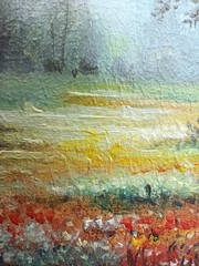Autumn Forest Original Oil Painting 6×4 Framed Signed Fall Landscape Nature Art