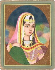 Portrait Painting Of Dilras Banu Begum Wife Of Mughal Emperor Aurangzeb 10″x13″