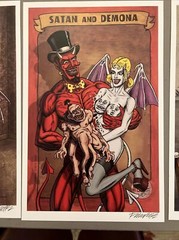 Frank Forte Satan Print Set Of 7 7”x11 Signed W/ COA Sexy Pop Surrealism