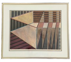 Original Post Modern Abstract Geometric Painting By Mike Moor
