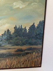 Large Original Framed Colorado Mountain Landscape Oil Painting – Colorado Artist