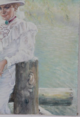„A Vision in White“ By Anthony Sidoni 1986 Signed Oil on Canvas 24″x28″
