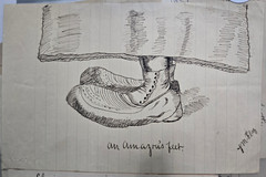 James Montgomery Flagg Circa 1889 Original Signed Ink „An Amazou’s Feet“ Cat #24