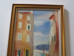 JULES RAUSCHERT PAINTING IMPORTANT AMERICAN MASTER IMPRESSIONIST COASTAL TOWN