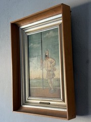PIER LUIGI CESARINI VINTAGE ITALIAN MODERN FIGURATIVE LANDSCAPE OIL PAINTING 59
