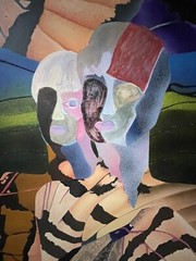 Lrg Modern 56x44in. Chicana art figurative Original oil painting by ARLETTE