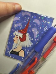 Fantasy Style Tiefling Woman Portrait Aceo SorenStudios
