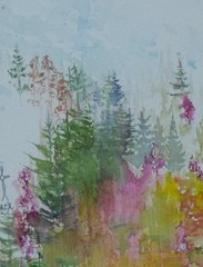 art 705 original artwork 25.5х18.5 cm / 11.22 × 7.28 in watercolor paper framed