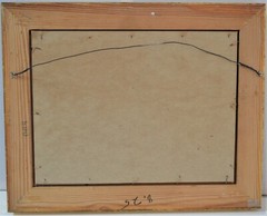 MORTON GROSSMAN 1926-1998 ANTIQUE WATERCOLOR PAPER SIGNED 1941 AMERICAN ARTIST
