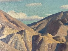ORIGINAL CLYDE FORSYTHE CALIFORNIA LANDSCAPE OIL PAINTING „SHADOW MOUNTAIN“