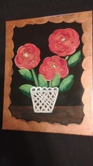 ANTIQUE ROSE – ACRYLIC ABSTRACT PAINTING ON CANVAS ORIGINAL BY ARTIST