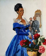 Vintage Original American ROMANCE NOVEL ILLUSTRATION PAINTING Southern Beauty