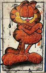 Garfield Fan Art 20”x32” Multi-canvas Customizable Acrylic painting by BRUNO
