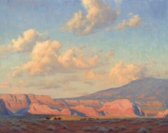 Arizona Mountain Landscape Oil painting Art Giclee Print Printed on canvas P356
