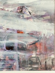 Moody Bold OOAK original painting Urban Contemporary Abstract Art Clouds by KatC