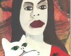 Jody with Foster by William Mayer new york artist surreal impressionist