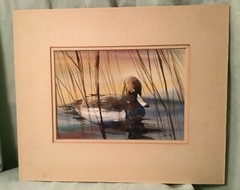 Duck Watercolor John Herreilers B.1924 From Calgary Canada 1976 9 3/8″ x 6 5/8″
