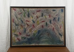 Original Abstract Oil Painting Gravitation Dmytro Bannikov Ukrainian Art Framed