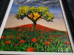 David Najar Original Oil Painting on Canvas (Spring Vibrance) Signed/Framed