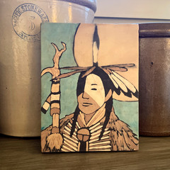 Southwest Batik Painting Native American Kiowa Apache Harriet M Rein