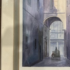 Italian Water Color Painting Florence 9”x5.5”