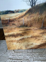 R. Tumbleston Signed Original Large Wake Forest NC Painting on Canvas