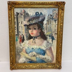 Mid-20th C. French School Oil Painting M. Laurin, Signed 15 x 19 Framed