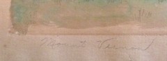 Original BERNHARDT WALL Signed Watercolor Painting 1930, Mount Vernon 20 x 18.5