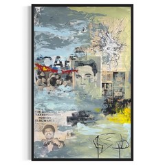 Original Mixed Media Abstract Modern Art Painting 24×36 „The King“ Signed