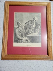 Honore Daumier Lithograph A RESPECTED CITIZEN 1808-1879 Framed 14-1/4” x 15 1/2”