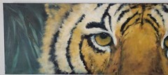 original tiger painting by Sedona artist Linda Lee 16″ x 58″ unframed