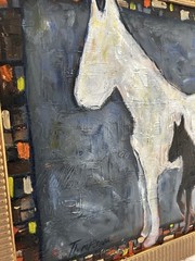Oil On Canvas Horse Abstract 18×24 Framed Original Painting By Robert Thompson