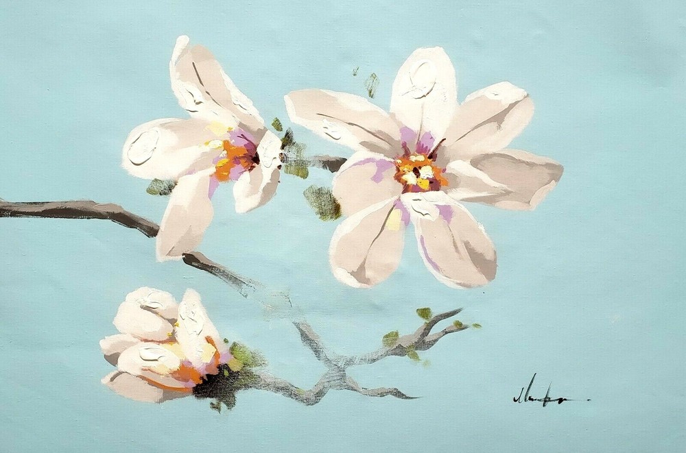 Spring Blossom, 24×36 Hand painted on Giclee Canvas