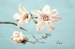 Spring Blossom, 24×36 Hand painted on Giclee Canvas