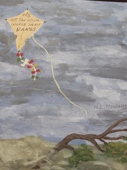 BAD WEATHER DAY AND KITE PAINTING 12X16 (FLOODING WATERS)-SIGNED