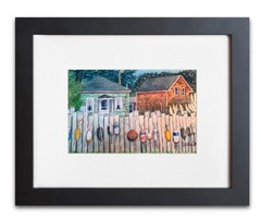 Original 10×14 Watercolor 1930 Beach Shanty House Cottagecore Impressionism Art