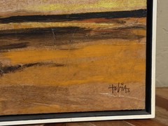 MIDCENTURY MODERN MARTIN TOBIAS Acrylic Collage Original Signed