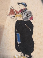 Vintage Volendam Holland Boy Girl Art Paintings Framed Wall Decor