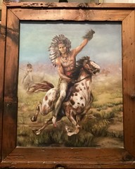 Large Original Oil – War Chief – California Artist