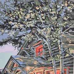 Forest Cabin Countryside Cottage Finished Acrylic Painting Paint By Number 20×16