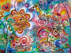 Echoes of Taino – acrylic abstract painting on stretched canvas