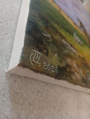Painting „Haymaking“. Oil. Canvas on stretcher. 12×16 inc. Handmade. 2025.