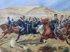 Huge 5 x 3 feet Oil Painting „The Charge of The Light Brigade“ in Crimean war