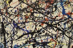 Jackson Pollock Style Giant Canvas Painting 81”X62” (6 Foot 9 inch) Abstract