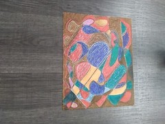 Contemporary Mixed Media Painting On 8×10 Canvas Sheet Signed And Dated
