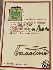 RARE VATICAN LARGE ICONOGRAPHIC MICRO MOSAIC MASTERPIECE SIGNED TRAVERSARI 1999